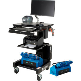 Global Industrial™ Orbit Mobile Powered Cart with 4 Swappable LiFePO4 Batteries