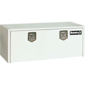 Buyers Steel Underbody Truck Box w/ Stainless Steel T-Handle - White 18x18x60 - 1702415