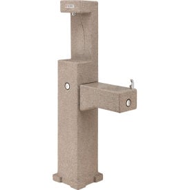 Global Industrial™ Outdoor Drinking Fountain with Bottle Filler Rotocast Granite Finish
