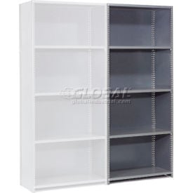 Global Industrial™ 5 Shelf 18 Ga Closed Steel Shelving Unit Add On 36""W x 18""D x 97""H Gray
