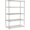 Nexel® 5 Shelf Chrome ESD Wire Shelving Unit Starter 60""W x 14""D x 63""H