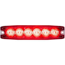 Buyers 5.14"" Red Surface Mount Ultra-Thin LED Strobe Light - 8892203