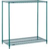 Nexel® 2 Shelf Poly-Green® Wire Shelving Unit Starter 60""W x 14""D x 34""H
