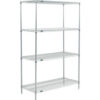Nexel® 4 Shelf Poly-Z-Brite® Wire Shelving Unit Starter 36""W x 14""D x 74""H