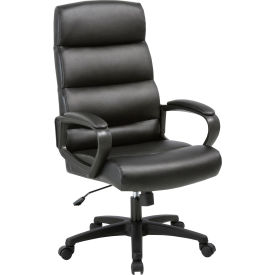 Lorell® Soho High-Back Leather Executive Chair
