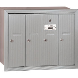 3500 Series 4B+ Vertical Mailbox 4 Doors Recessed Mounted Aluminum USPS Access