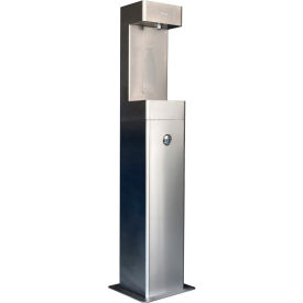 Global Industrial™ Outdoor Pedestal Bottle Filling Station Stainless Steel