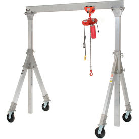 Adjustable Height Aluminum Gantry Crane 8'W x 9'6""-12'H 4000 lb. Capacity