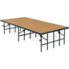 Portable Stage with Carpet - 96""L x 48""W x 32""H - Black