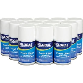 Global Industrial™ Automatic Air Freshener Refills Fresh Linen 7 oz. Can - 12 Refills/Case