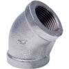 2 In Galvanized Malleable 45 Degree Elbow 150 PSI Lead Free