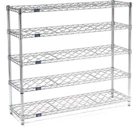 Nexel® Wine Bottle Rack - 45 Bottle 36""W x 14""D x 42""H Chrome