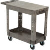 Global Industrial™ Flat Top Utility Cart w/2 Shelves 38""L x 17-1/2""W x 32-1/2""H Gray