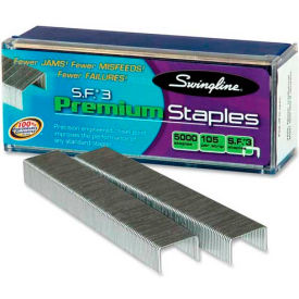 Swingline® S.F.® 3 Premium Staples 1/4"" Leg Length 105 Per Strip 5000/Box
