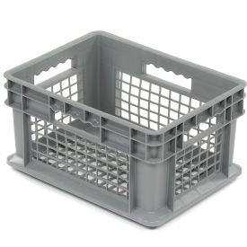 Global Industrial™ Mesh Straight Wall Container 15-3/4""Lx11-3/4""Wx8-1/4""H Gray