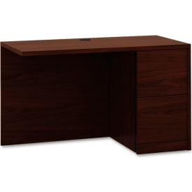 HON® Return Desk with Full Height Pedestal Right - 48"" - Mahogany - 10500 Series