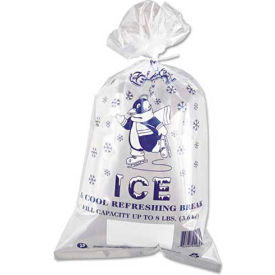Inteplast Group Printed Ice Bags 11""W x 20""L 1.5 Mil 8 Lb. Capacity Clear 1000/Pack