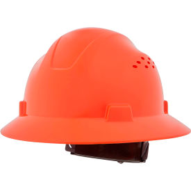 Jackson Safety Advantage Full Brim Hard Hat Vented 4-Pt. Ratchet Suspension Orange