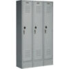 Global Industrial™ Paramount® 1-Tier 3 Door Locker 45""W x 18""D x 78""H Gray Unassembled