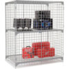 Global Industrial™ 1-Tier 2 Door Wire Mesh Security Locker 60""Wx24""Dx72""H Gray Unassembled