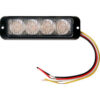 Buyers LED Rectangular Clear Strobe Light 12-24V - 4 LEDs - 8891131