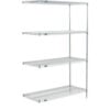 Nexel® 4 Shelf Poly-Z-Brite® Wire Shelving Unit Add On 54""W x 18""D x 54""H