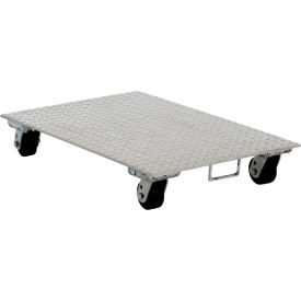 Aluminum Dolly PDA-2436-C-S-H 36""L x 24""W with Solid Deck & Steel Wheels