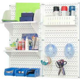 Wall Control Pegboard Hobby Craft Organizer Storage Kit White 32"" X 32"" X 9""