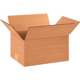 Global Industrial™ Multi Depth Cardboard Corrugated Boxes 12""L x 9""W x 6""H Kraft