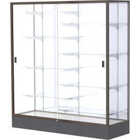 Colossus Floor Case White Back Dark Bronze Frame 60""L x 66""H x 20""D