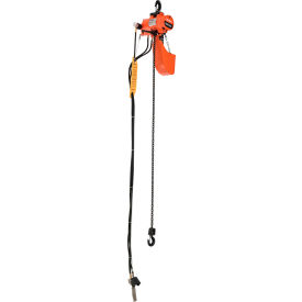 Global Industrial™ Air Chain Hoist 1000 lb Cap. 10' Lift Single Reeved 45 FPM Lift Speed