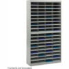 72 Compartment Steel Literature Organizer - Gray