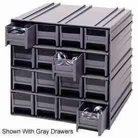 Quantum Interlocking Storage Cabinet QIC-161 - 11-3/4""Wx11-3/8""Dx11""H - 16 Ivory Drawers