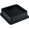 Global Industrial™ Square Plastic Trash Container Swing Lid - 35 & 55 Gallon Black