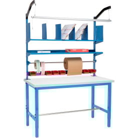 Global Industrial™ Packing Workbench W/Riser Kit ESD Square Edge 60""W x 36""D