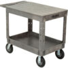 Global Industrial™ Flat Top Utility Cart w/2 Shelves 44""L x 25-1/2""W x 35-1/2""H Gray