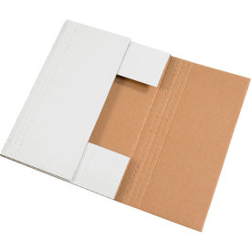 Global Industrial™ Corrugated Easy-Fold Mailers 15""L x 11-1/8""W x 2""H White