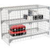 Global Industrial™ 1-Tier 2 Door Wire Mesh Security Locker 48""Wx24""Dx36""H Gray Unassembled