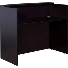 Boss Glazed Reception Desk - 48""W x 26""D x 41.5""H - Mocha