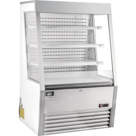 Nexel®; Refrigerated Open Air Merchandiser w/ Curtain 13.8 Cu. Ft. Stainless Steel