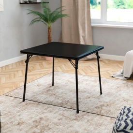 Flash Furniture Folding Card Table - Black