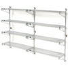 Nexel® Poly-Green® Adjustable Wall Mount Wire Shelving 4 Shelf Add On 36""Wx18""Dx63""H