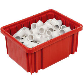 Global Industrial™ Plastic Dividable Grid Container - DG9105010-7/8""L x 8-1/4""W x 5""H Red
