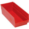 Plastic Nesting Storage Shelf Bin QSB208 8-3/8""W x 17-7/8""D x 6""H Red