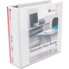 Universal® Round Ring Economy Vinyl View Binder 3"" Capacity White