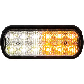Buyers LED Rectangular Amber/Clear Strobe Light 10-30VDC - 12 LEDs - 8891602
