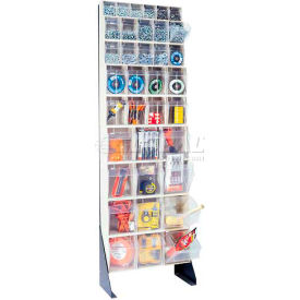 Quantum Tip Out Bin Floor Stand QFS170-36- Single Sided 70"" H Ivory