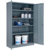 Global Industrial™ Storage Cabinet Turn Handle 48""W x 18""D x 78""H Gray Assembled