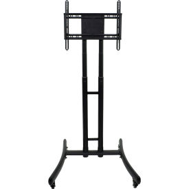 Luxor Adjustable Height Rolling TV Stand For 32""-70"" TVs Black