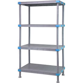 Quantum Millenia™ Shelving Unit 24""W X 21""D X 50""H 4 Solid Shelves